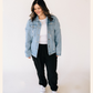Distressed Women's Denim Jean Jacket