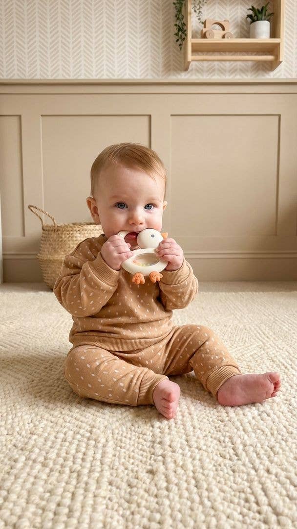 Goose Bitzy Shake™ - Silicone Teether with Rattle