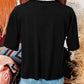 Checkerboard Peace Sign Printed Round Neck T Shirt