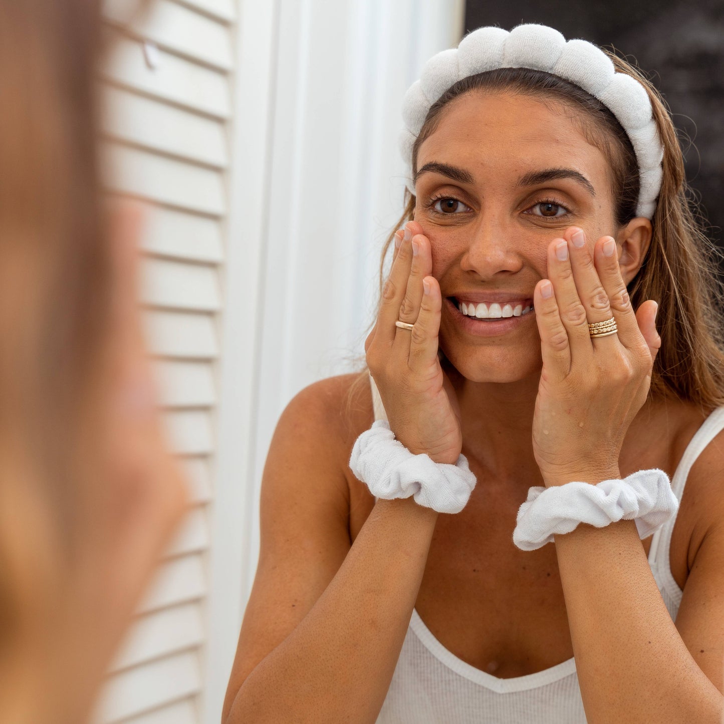 Puffy Terry Cloth Padded Spa Headband with Scrunchies - Multiple Colors