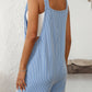 Gray Sleeveless Twisted Strip Knit Jumpsuit