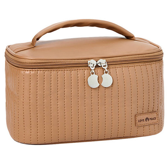 BROWN SQUARE MAKEUP BAG