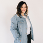 Distressed Women's Denim Jean Jacket