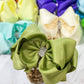 Texas Size Rhinestone Center Knot Hair Bows: Black