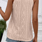 APRICOT JACQUARD CAMISOLE KNITTED TOP