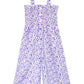 Kids Purple Romper w/ Smocking & Side Pockets
