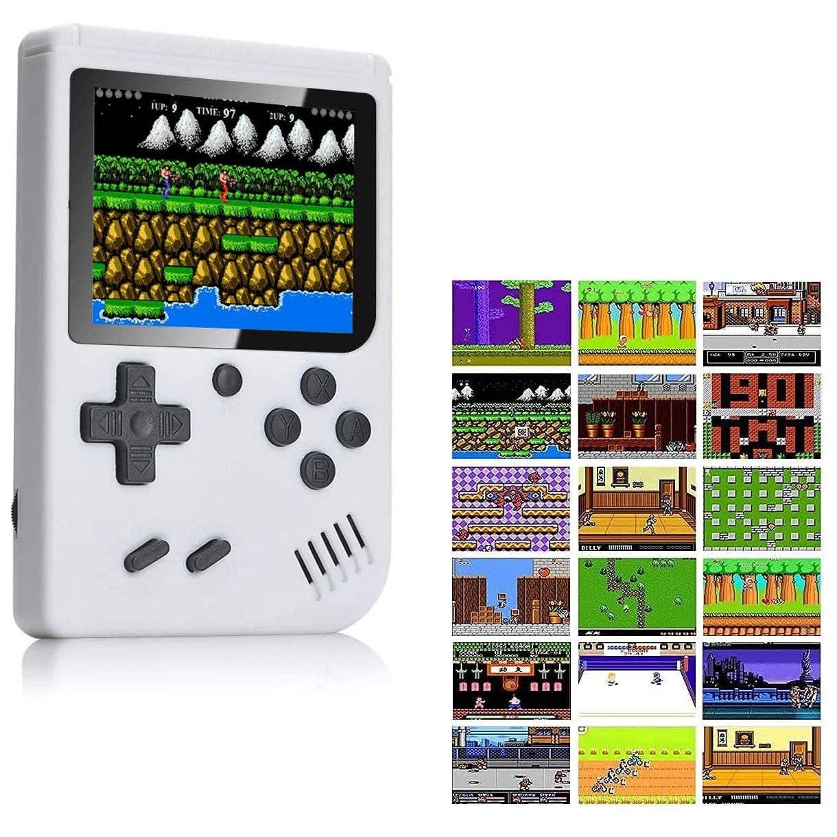 Retro Game 400 Built-in Games Portable Game For Gifts Kids: Black