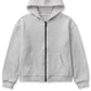 Boys' Grey Soft Waffle Knit Zip-Up Jacket