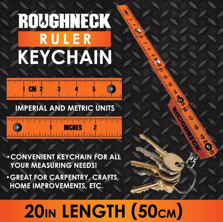 Roughneck 20 Inch Ruler Keychain