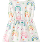 Rainbow Striped Milk Romper