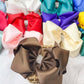 Texas Size Rhinestone Center Knot Hair Bows: Purple
