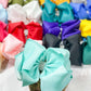 Texas Size Rhinestone Center Knot Hair Bows: Neon Green
