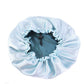 BLUE DOUBLE LAYER SATIN BONNET