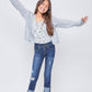 Girls Wannabettafit Mid-Rise Mega Cuff Skinny Jean