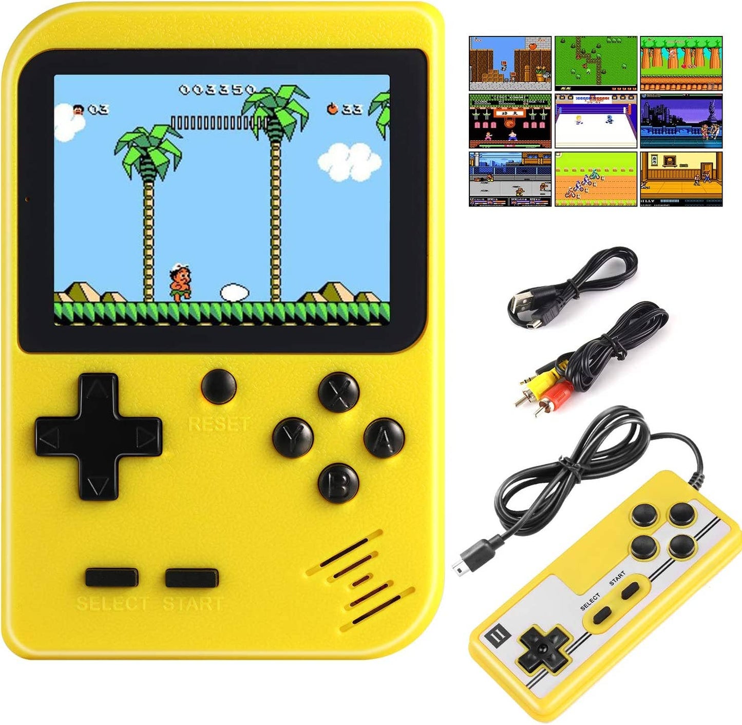 Retro Game 400 Built-in Games Portable Game For Gifts Kids: Black