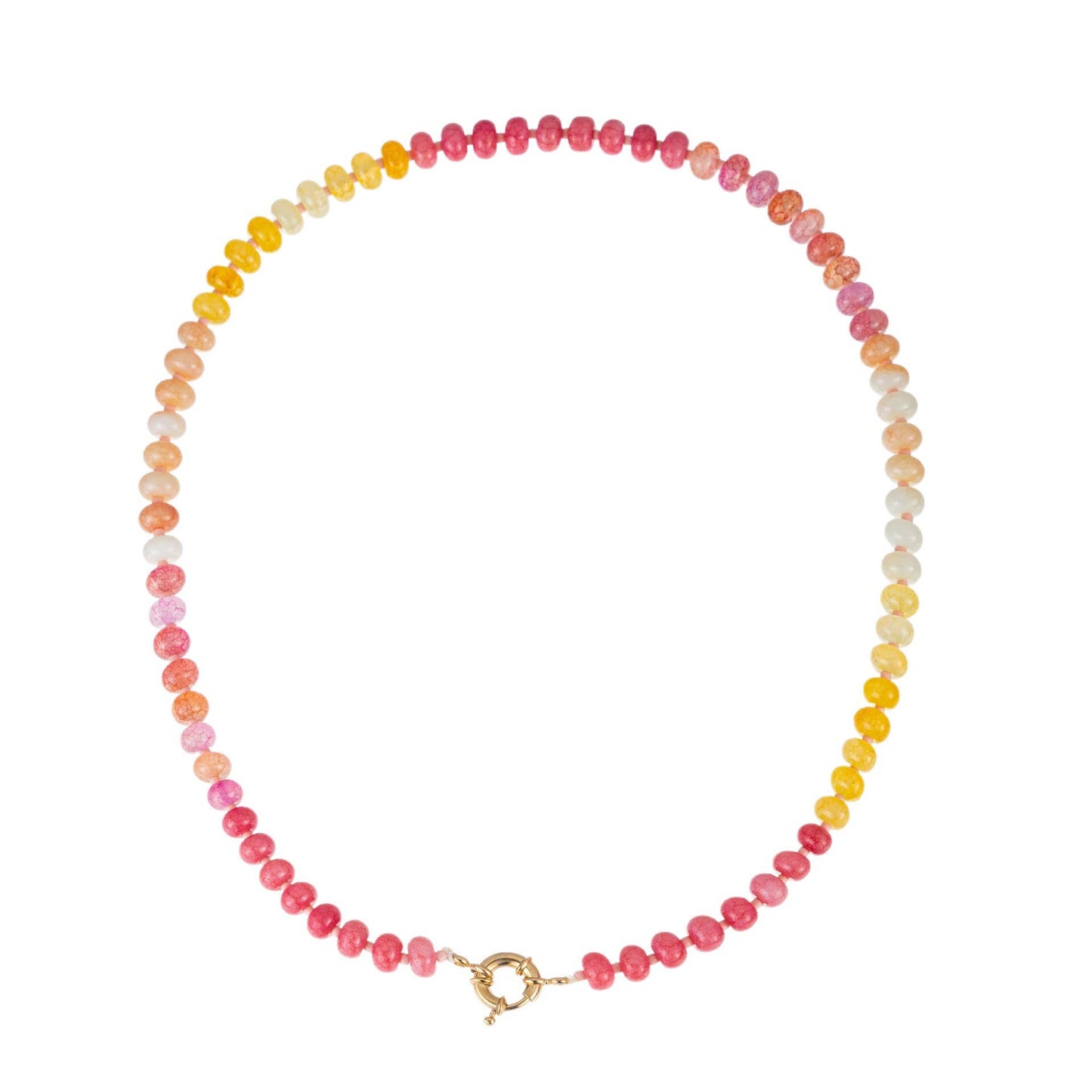 Natural Stone Semi-Precious Glass Mixed Necklace (C)