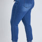 Plus Denim Ankle Joggers