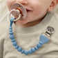 Sweetie Strap™ Silicone One-Piece Pacifier Clips: Pink Beaded