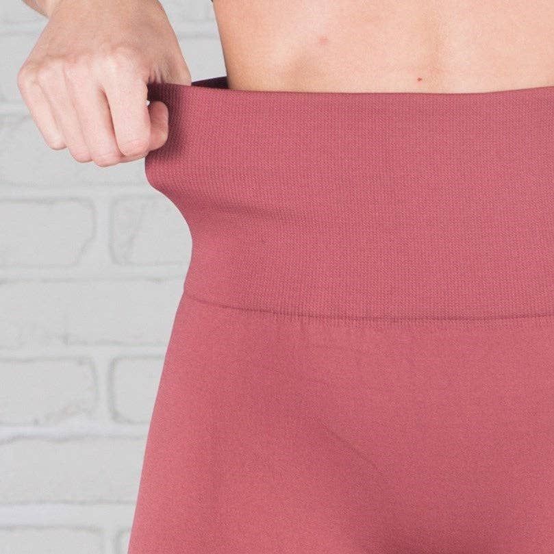 Brown Tummy Control Fleece Lined Leggings - One Size & Curvy