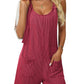 Gray Sleeveless Twisted Strip Knit Jumpsuit