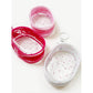 Pink Tone See Through Heart Printed Pouch