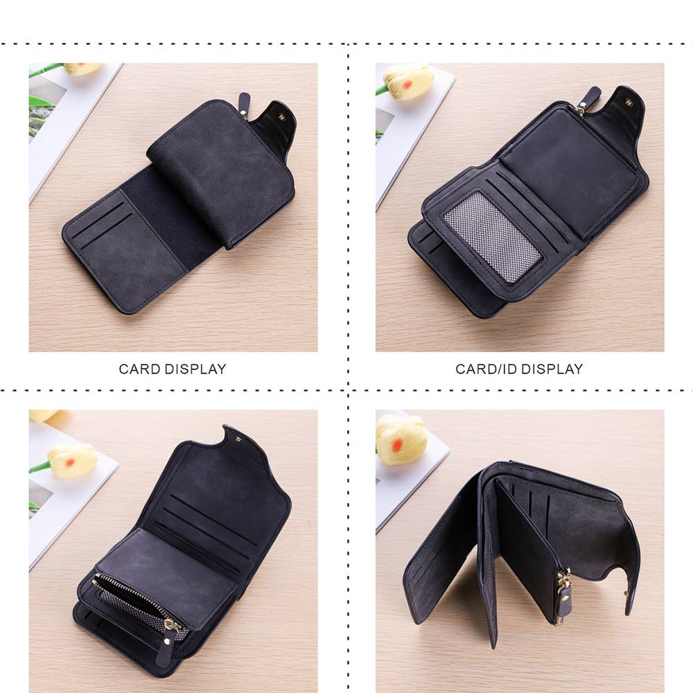Black Short Card Wallet and Zero Wallet