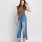 Super High Rise Double Cuffed Baggy Wide Jeans