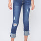 Girls Wannabettafit Mid-Rise Mega Cuff Skinny Jean