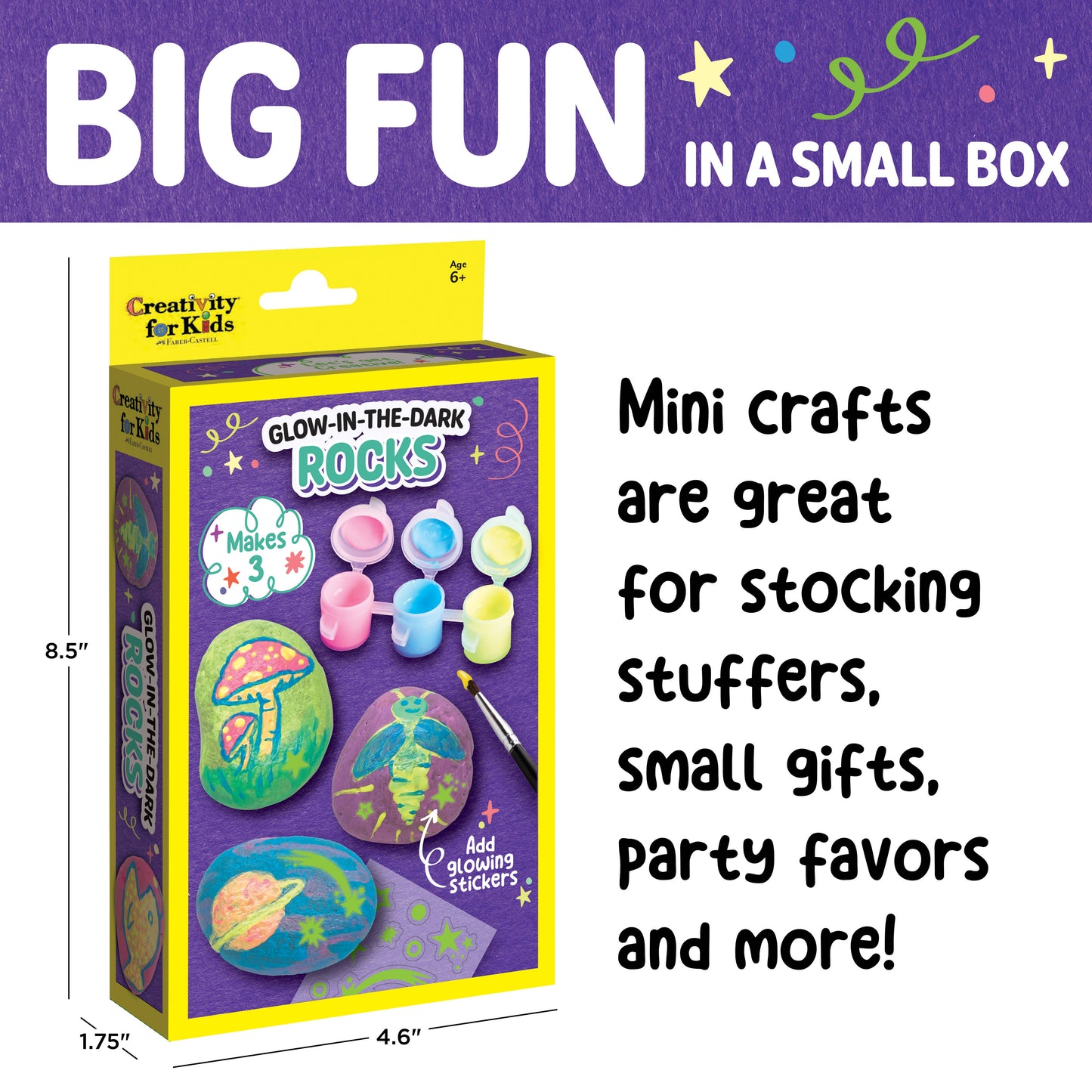 Glow-in-the-Dark Rocks Mini Craft Kit for Kids